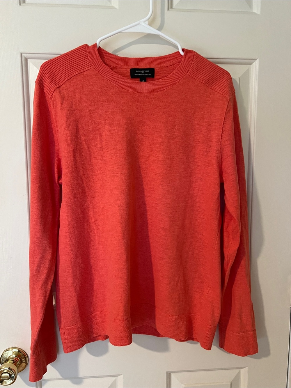 Banana Republic Men’s Coral-Red Crewneck Sweater